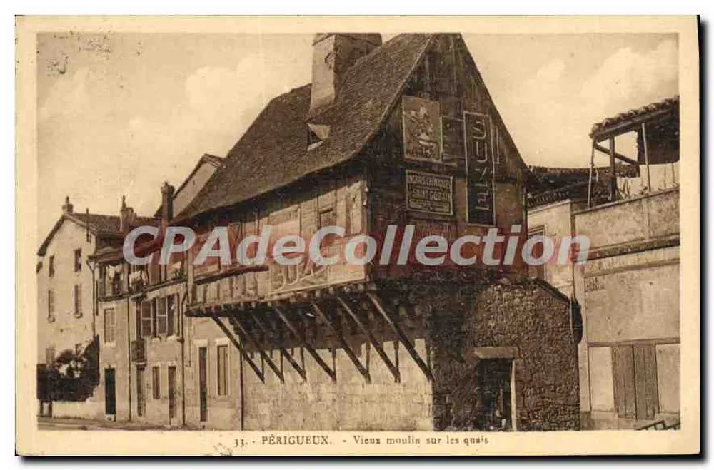 Périgueux - Altes Mühle am Ufer - Vorderseite