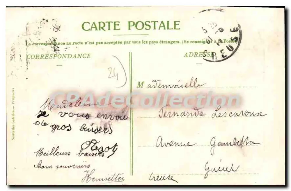 Périgueux — Altes Hotel de Gayolle — Antike Ansichtskarte n°60, Verlag Périgueux - Rückseite