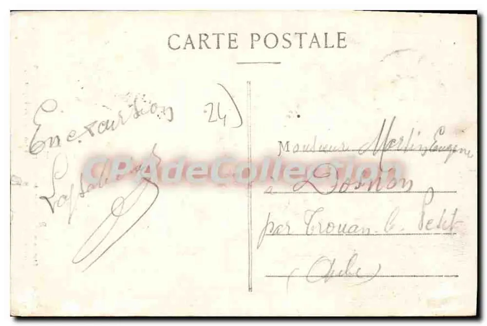 Prähistorische Station La Ferrassie — Mousterian-Skelett — Verlag V.D.C. - Rückseite