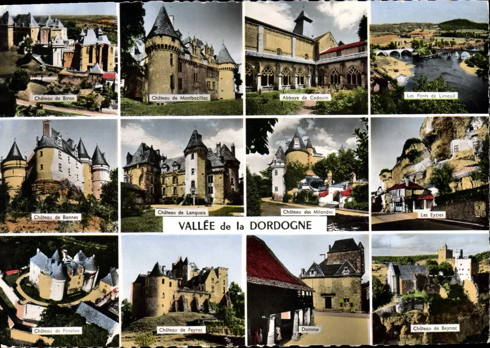 Vale da Dordogne — Castelos e sítios — Editor ArtAUD Père et Fils, Nantes - Frente