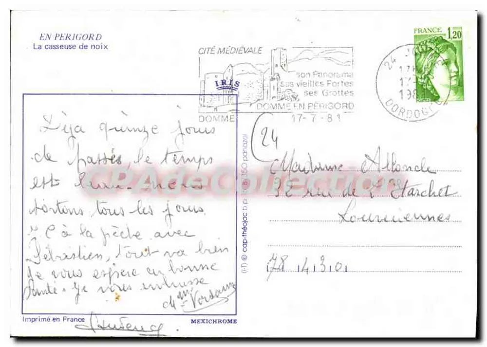 A quebradeira de nozes — DOMME EN PÉRIGORD — IRIS - Verso