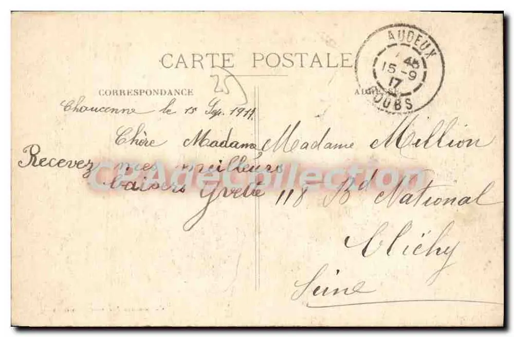 Der Doubs vor dem Sturz — Die Säge — In Franche-Comté, n°130 - Rückseite