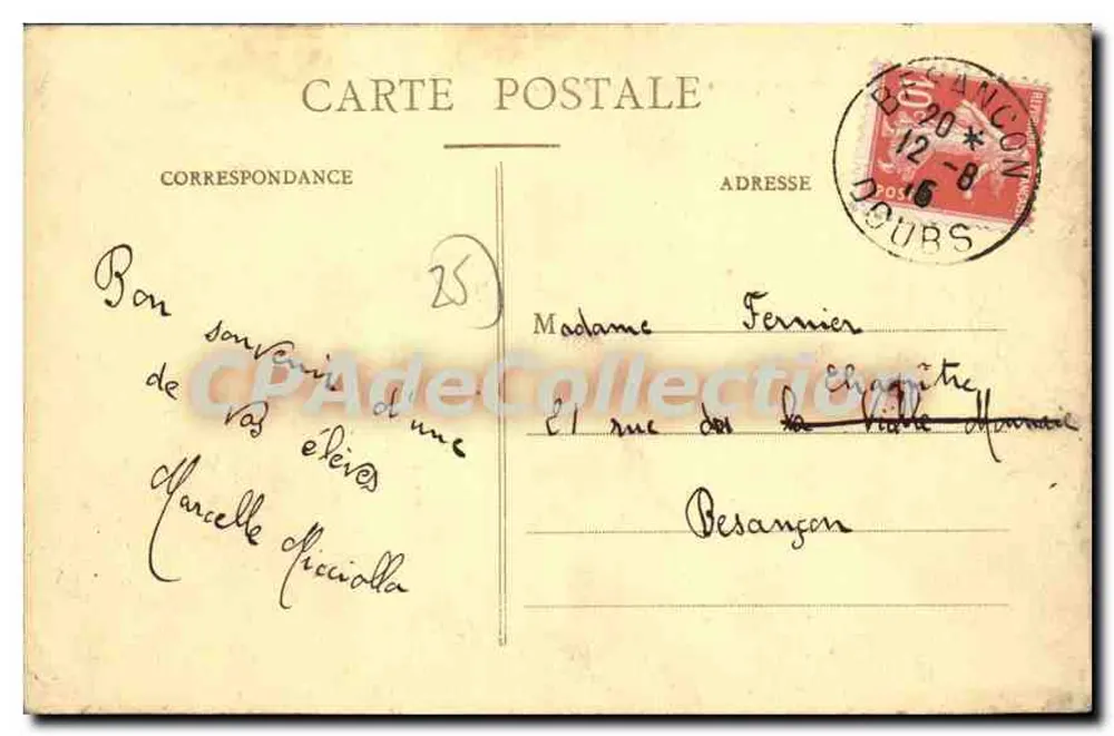 Besançon-les-Bains — Sous Chaudaune — Chiché Ch. Larbex - Verso