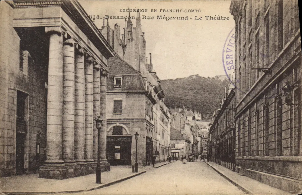 Besançon - Rue Mégevand - Das Theater — Ausflug in die Franche-Comté, Nr. 818 - Vorderseite