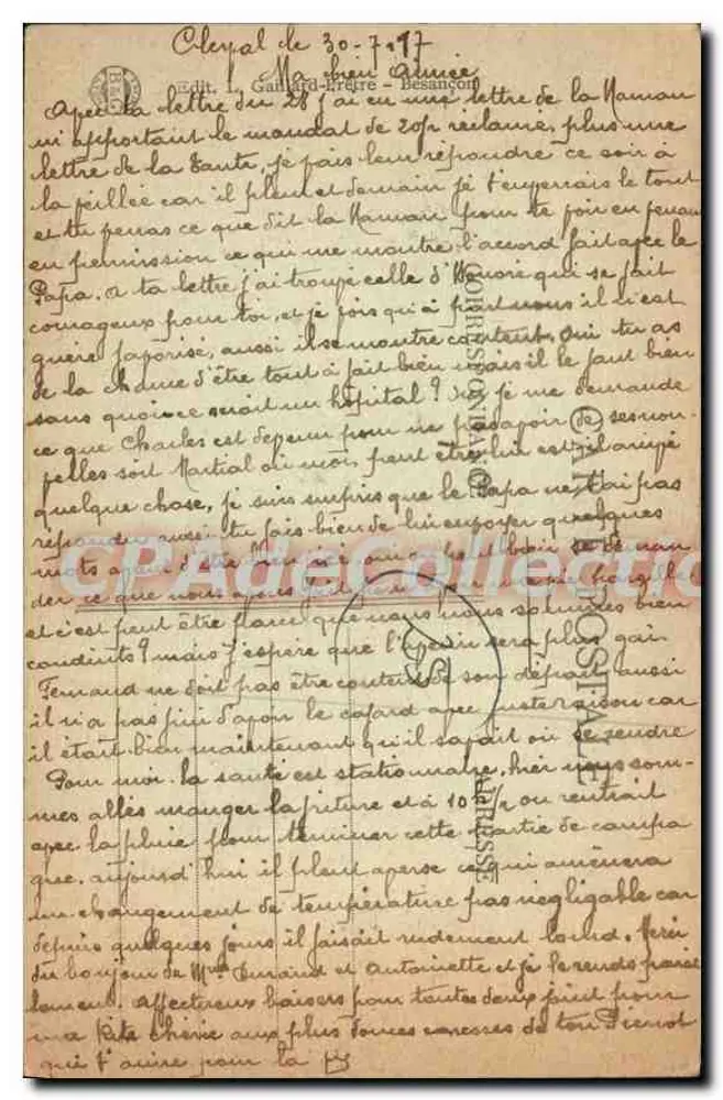 Besançon - Rue Mégevand - Das Theater — Ausflug in die Franche-Comté, Nr. 818 - Rückseite