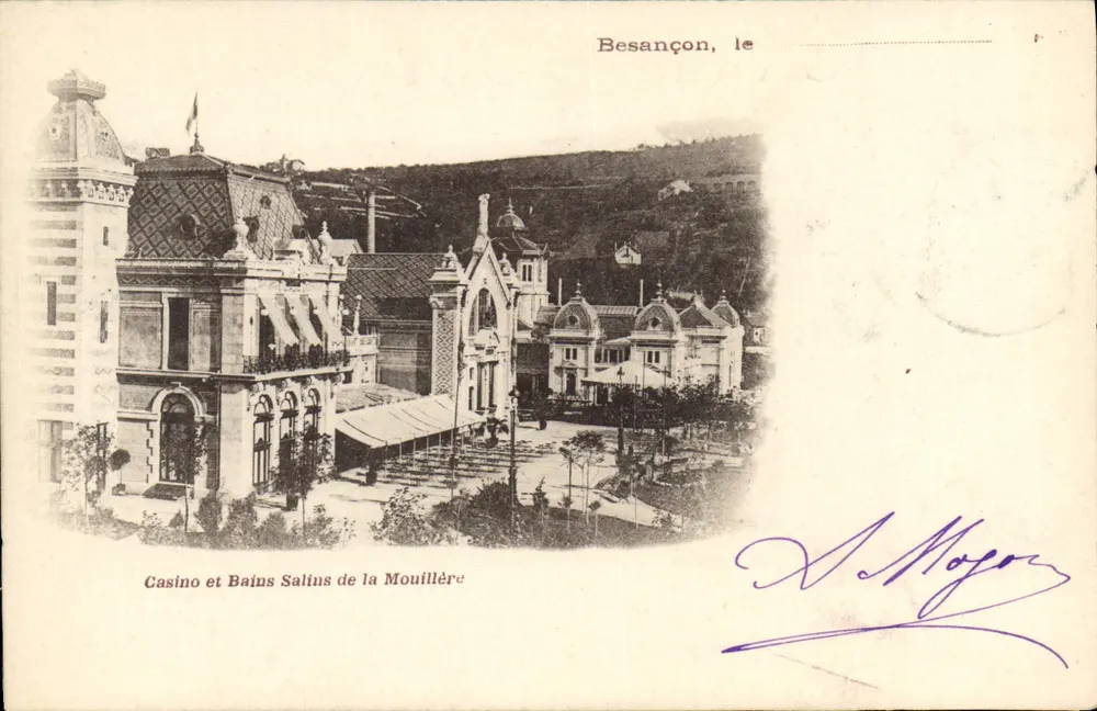 Casino und Salzbad La Mouillère — Besançon — Verlag S. Mojon, Nr. 4 - Vorderseite