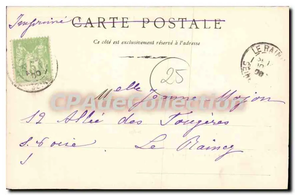 Casino und Salzbad La Mouillère — Besançon — Verlag S. Mojon, Nr. 4 - Rückseite
