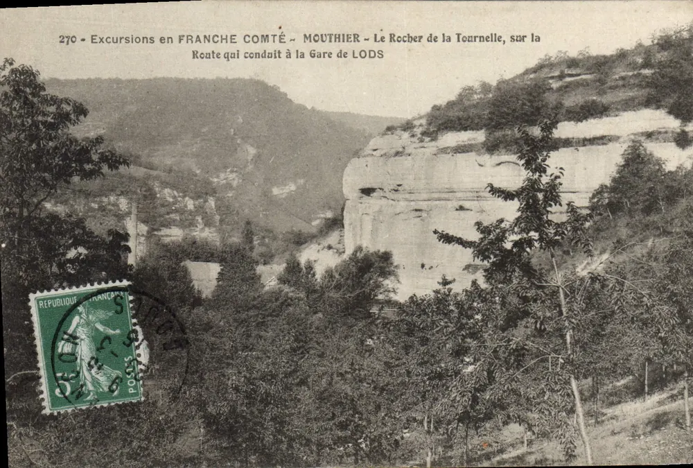 Der Rocher de la Tournelle, auf der Straße, die zur Gare de Lods führt — Mauthier — Excursions in Franche-Comté — Nr. 270 - Vorderseite