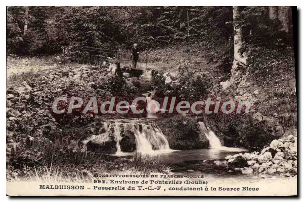 Malbuisson – Passarela do T.-C.-F., conduzindo à Fonte Azul — Étés pittoresques da Franche-Comté, n° 992 - Frente