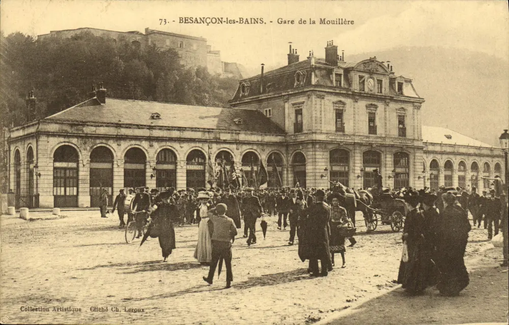 Besançon-les-Bains - Bahnhof der Mouillère — Künstlerkollektion Chiché Ch. Leroux, n°73 - Vorderseite