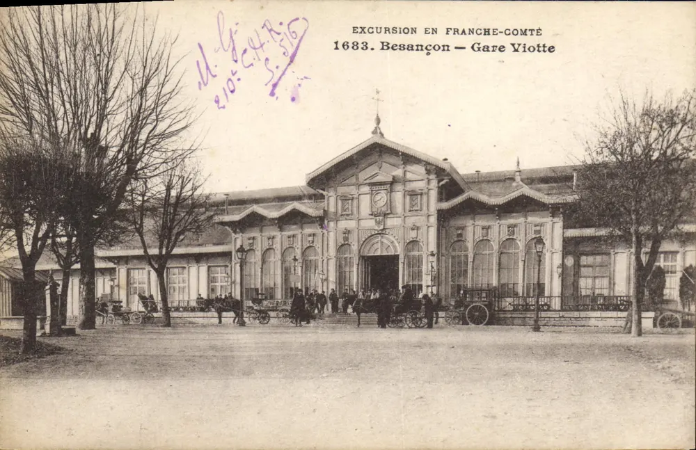 Besançon — Estação Viotte — Excursão à Franche-Comté 1683 - Frente