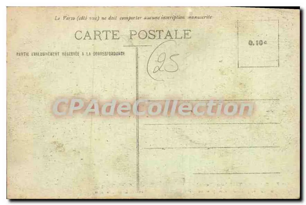 Camp van Valdahon (Doubs) — Uitzicht op het Camp (Westzijde) genomen vanuit een Vliegtuig — Uitgave G. Dumonceau, Dijon - Achterkant