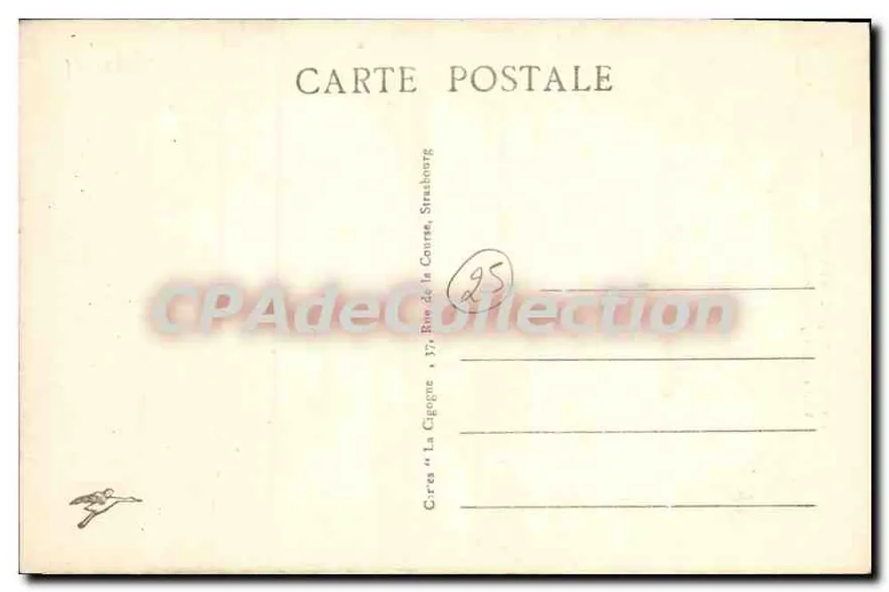 Besançon les Bains — Vecchia Casa, Via Pasteur — Cartolina d'epoca de Collection - Verso
