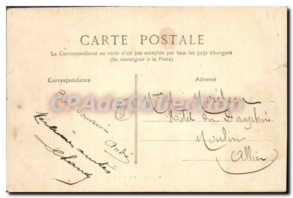 Besançon — Die Brücke von Bregille und das Fort Beauregard — Antike Ansichtskarte aus der Sammlung - Rückseite