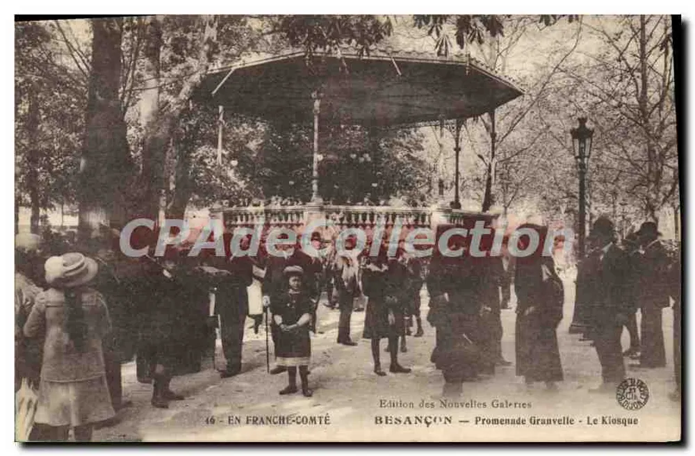 Besançon — Promenade Granvelle — Il Kiosco — Edizione delle Nuove Galerie - Recto