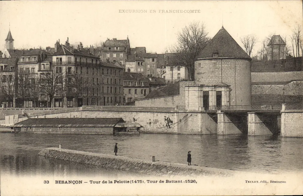 Besançon — Turm der Pelotte (1475), Turm Battant (1526) — Teulet, Verlag Besançon - Vorderseite