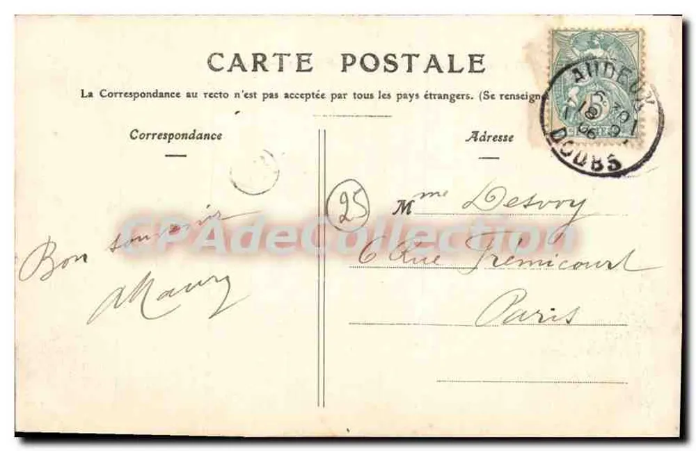 Besançon — Die Brücke Saint-Pierre und die Mühle Saint-Paul — Unbekannter Verlag, Nr. 21 - Rückseite