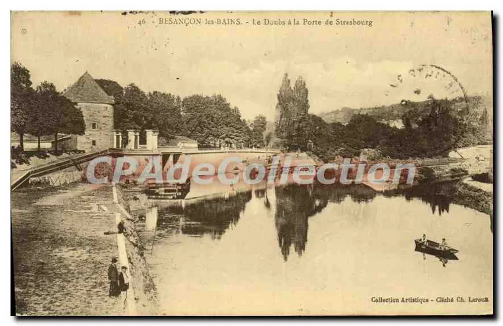 Besançon-les-Bains - Der Doubs an der Pforte von Straßburg — Kunstkollektion, Foto von Ch. Larocq - Vorderseite