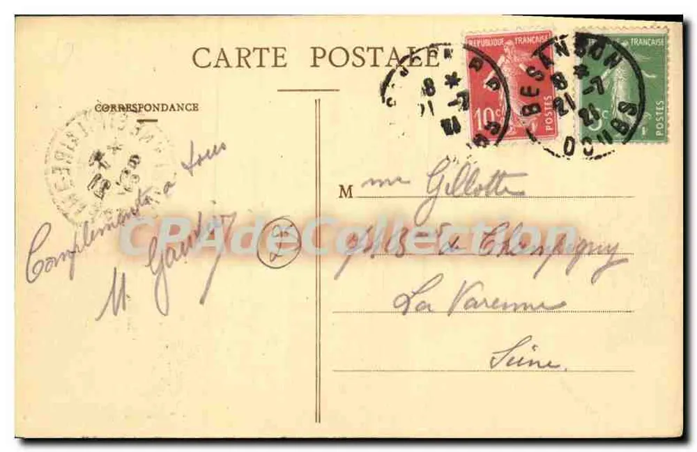 Besançon-les-Bains - Der Doubs an der Pforte von Straßburg — Kunstkollektion, Foto von Ch. Larocq - Rückseite