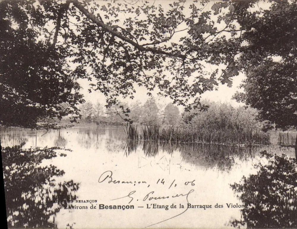 Besançon — O Lago da Barraque dos Violinos — Editor: Imprensa dos Arredores de Besançon, n° de série não visível - Frente