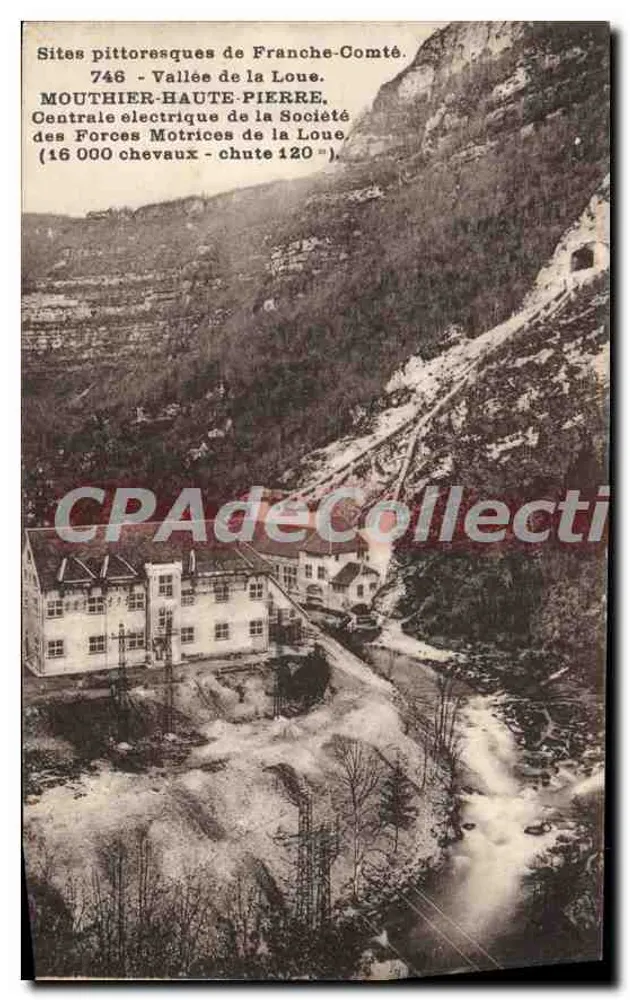Mouthier-Haute-Pierre — Elektrizitätswerk der Société des Forces Motrices de la Loue — Bilderhafte Orte der Franche-Comté, n°746 - Vorderseite