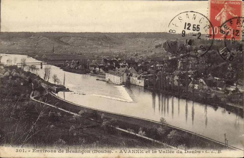 Avanne e a Vale do Doubs — Arredores de Besançon (Doubs) — C.L.B. - Frente