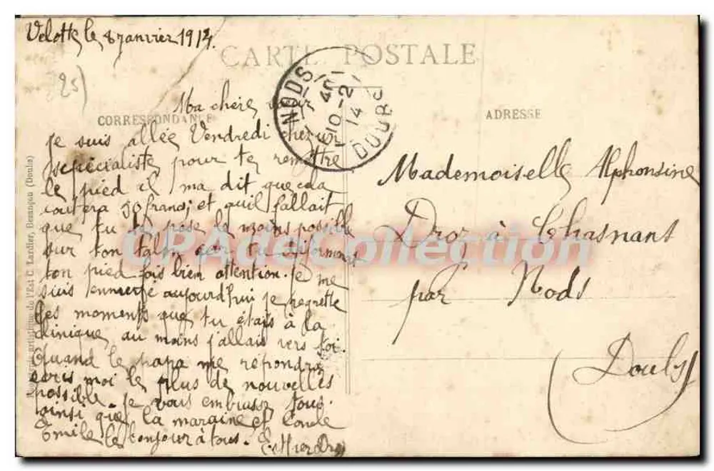 Avanne e a Vale do Doubs — Arredores de Besançon (Doubs) — C.L.B. - Verso