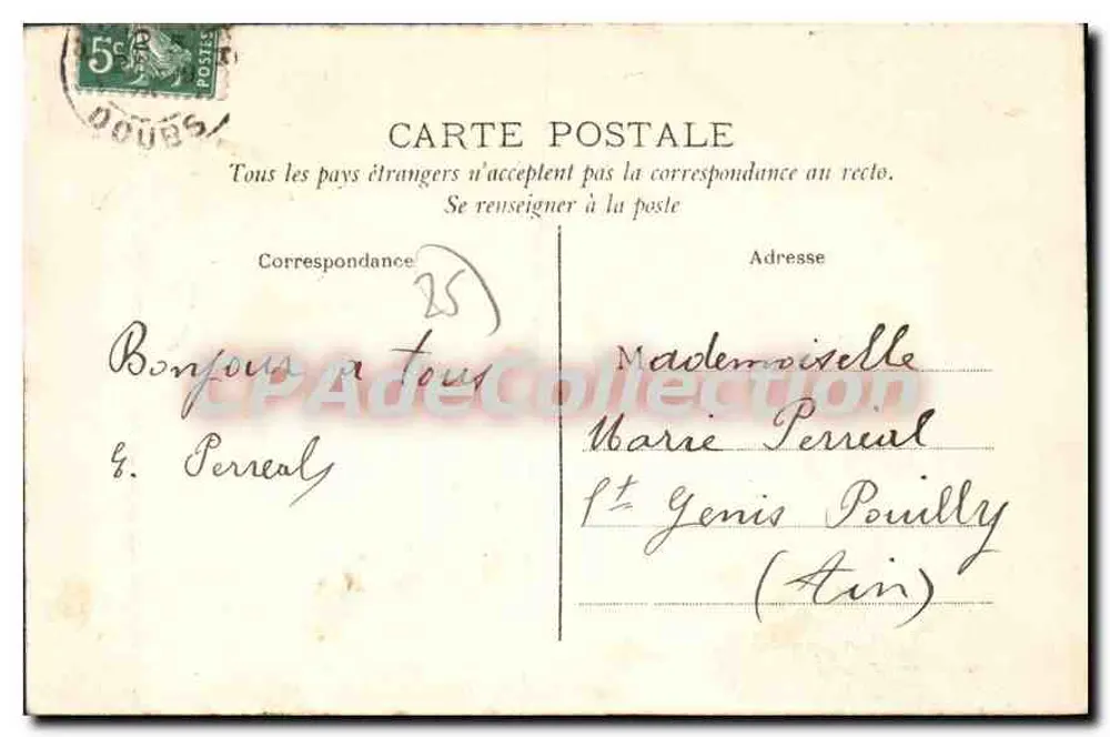 Pontarlier — Les Forts de Joux et du Larmont — Verleger nicht sichtbar - Rückseite