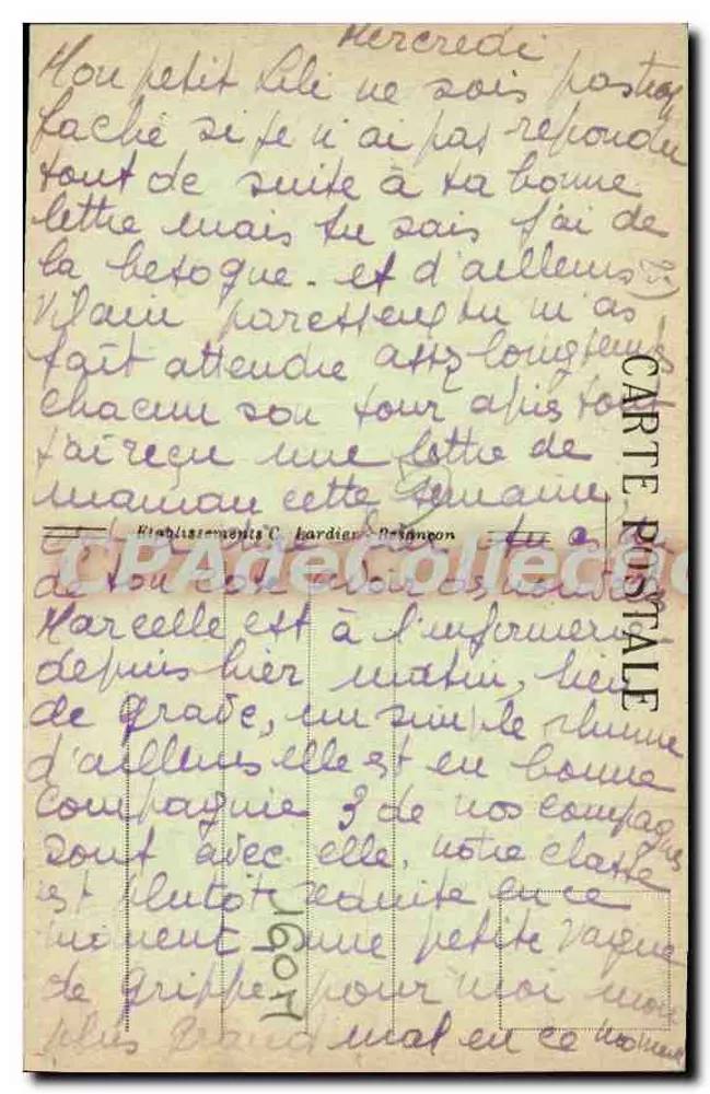 Besançon-les-Bains — Innenansicht der Basilika Saint-Ferjeux — Verlag C.L.P. n°1445 - Rückseite