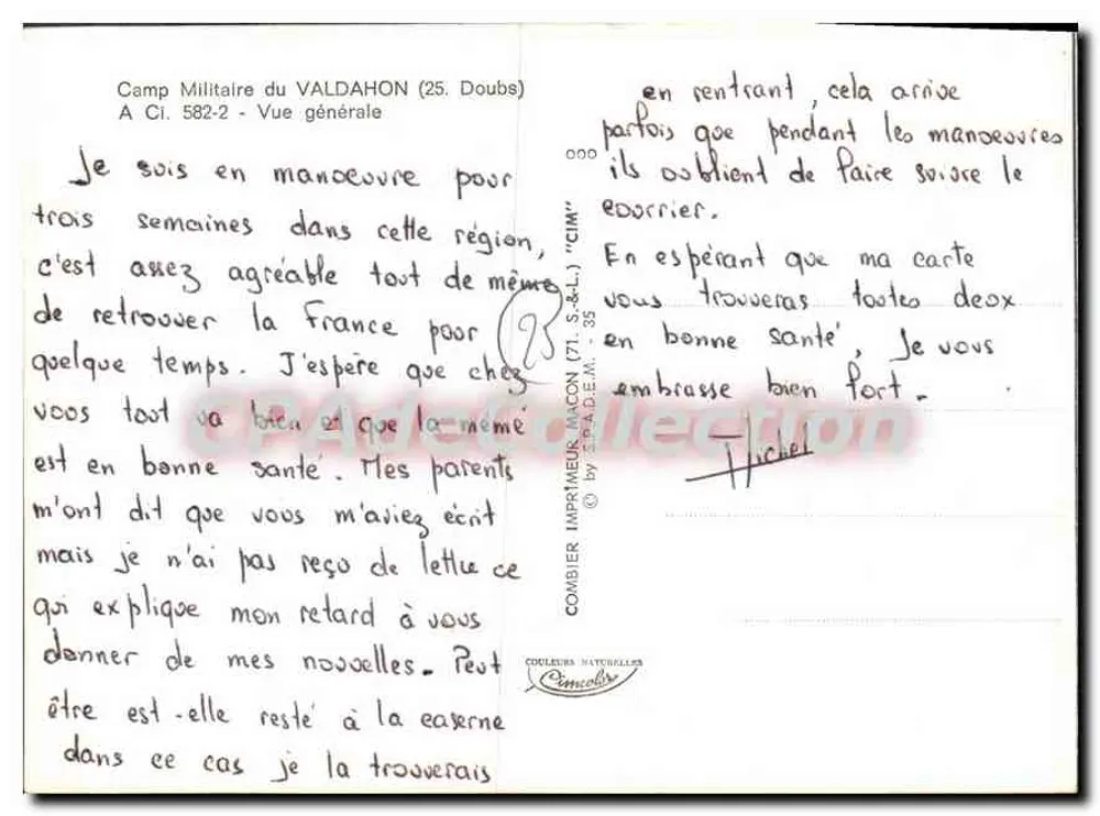 Campo Militare di VALDAHON (25. Doubs) — Vista generale — Editore Macon (71. S.&L.) - Verso