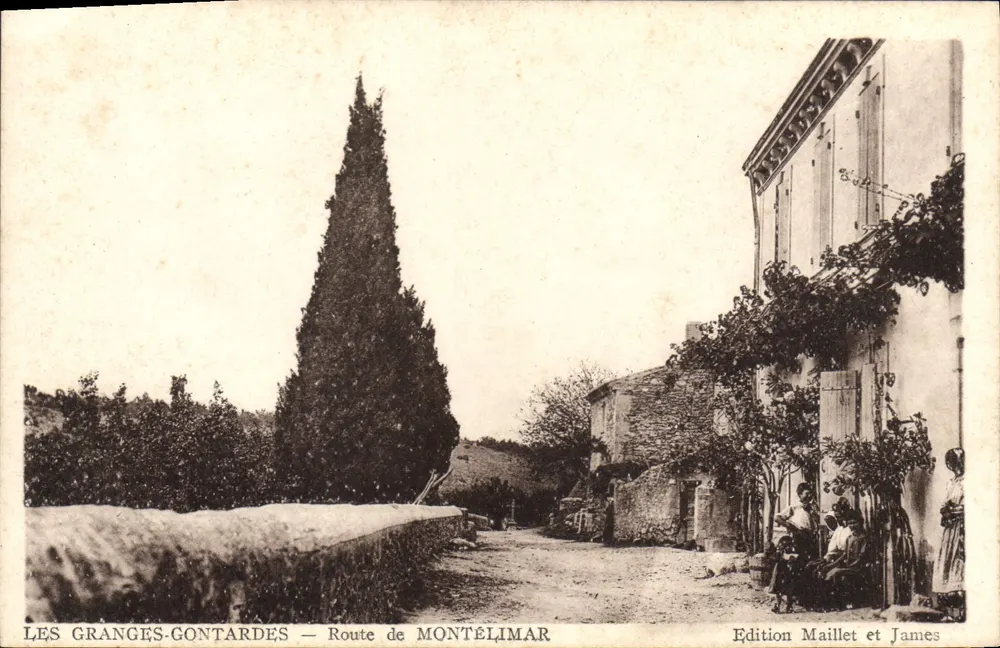 Les Granges-Gontardes — Estrada de Montélimar — Edição Mailliet e James - Frente