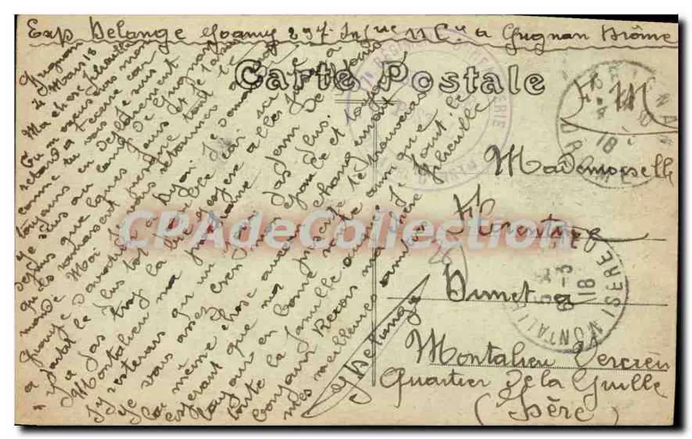 Grignan — Château — Tổng quan về phía Nam — Tafelmann & Cie, Marseille, n°156 - Mặt sau