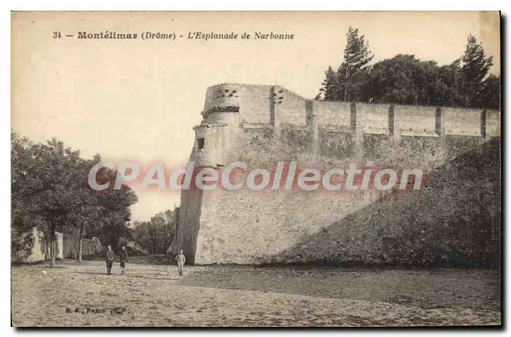 Montélimar (Drôme) — A Esplanada de Narbonne — B. & C. Paris - Frente