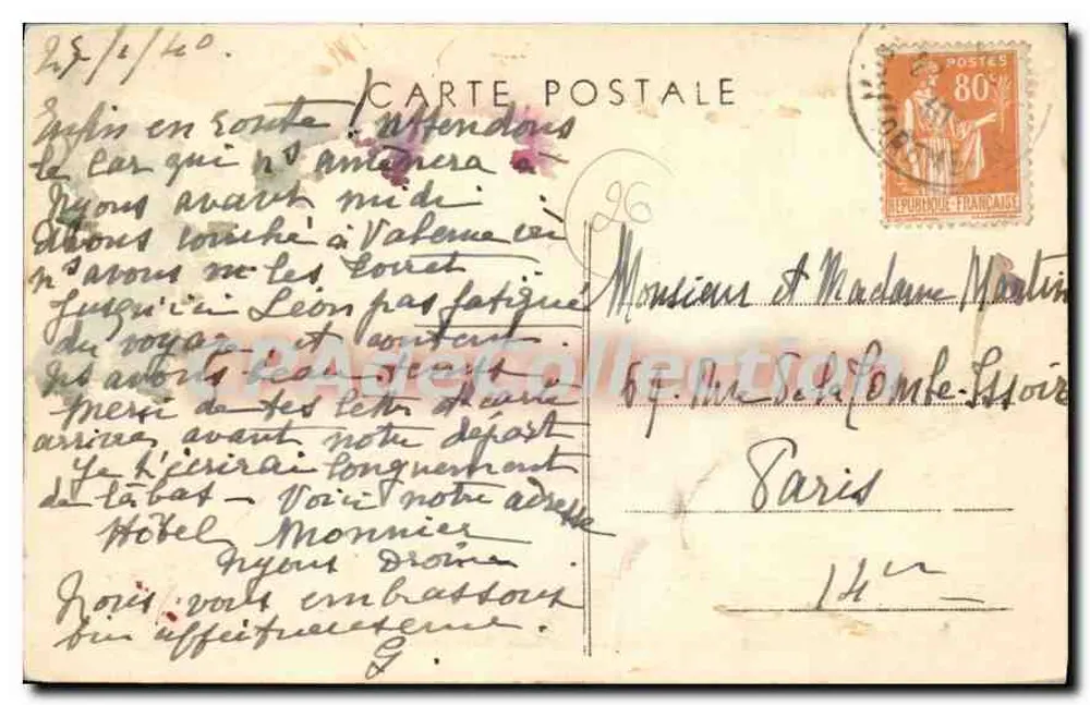 Montélimar (Drôme) — Lado Leste — Le Roubion — Combier Imp. Macon - Verso