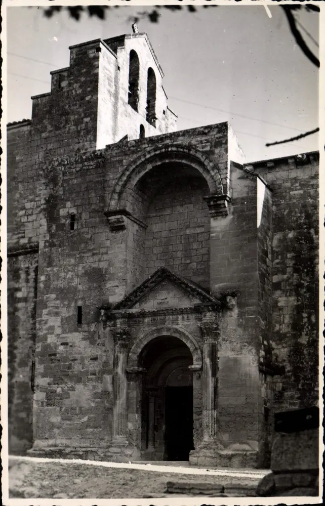 Igreja de Saint-Restitut — parte central — Bilhete postal antigo de Coleção n°26 - Frente