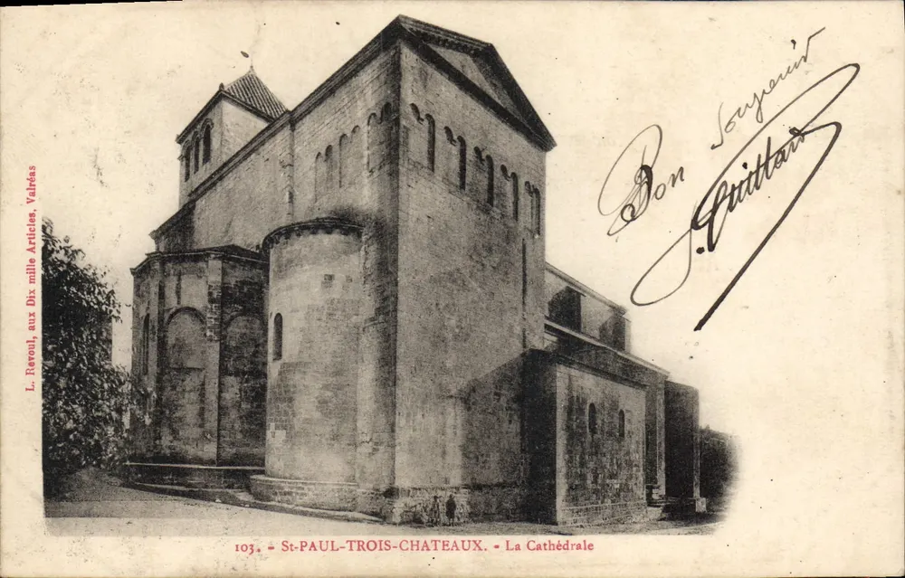St-PAUL-TROIS-CHATEAUX — La Cattedrale — L. Reyroul, agli Diecimila Articoli, Valréas - Recto
