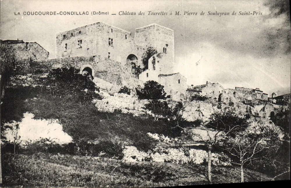 La Coucourde-Condillac (Drôme) — Schloss des Tourettes an Herrn Pierre de Soubeyran de Saint-Prix - Vorderseite