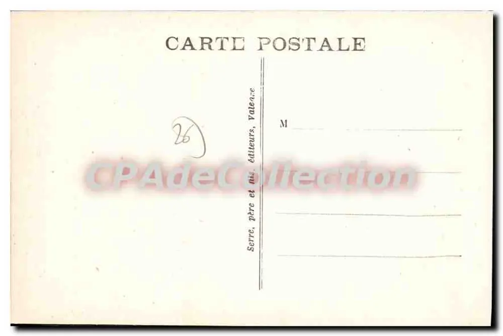 Valência — Estátua de Championnel — Avenida Gambetta — O Ponte — Editor Serre, n°17 - Verso