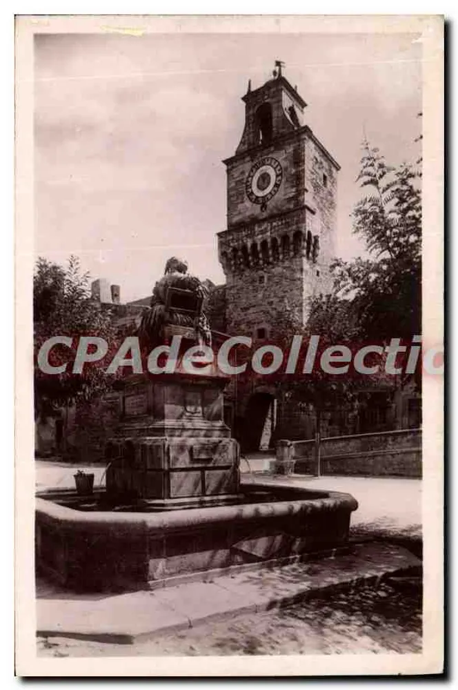 Grignan - O Sino e a Fonte — Édit. Pradal - Souvenirs (Grignan Drôme) - Frente