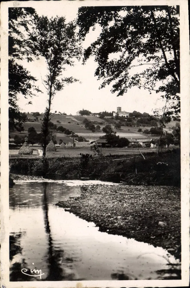 La Galaure — Drôme — vista do vilarejo e do rio — editor C. Ing - Frente