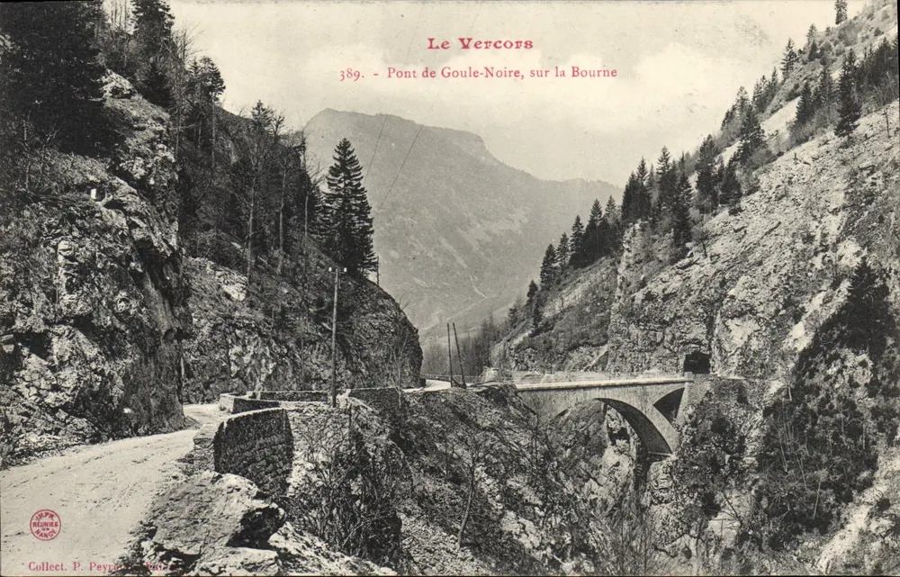 Der Vercors — Brücke Goule-Noire über die Bourne — Collect. F. Peyper, n° 389 - Vorderseite