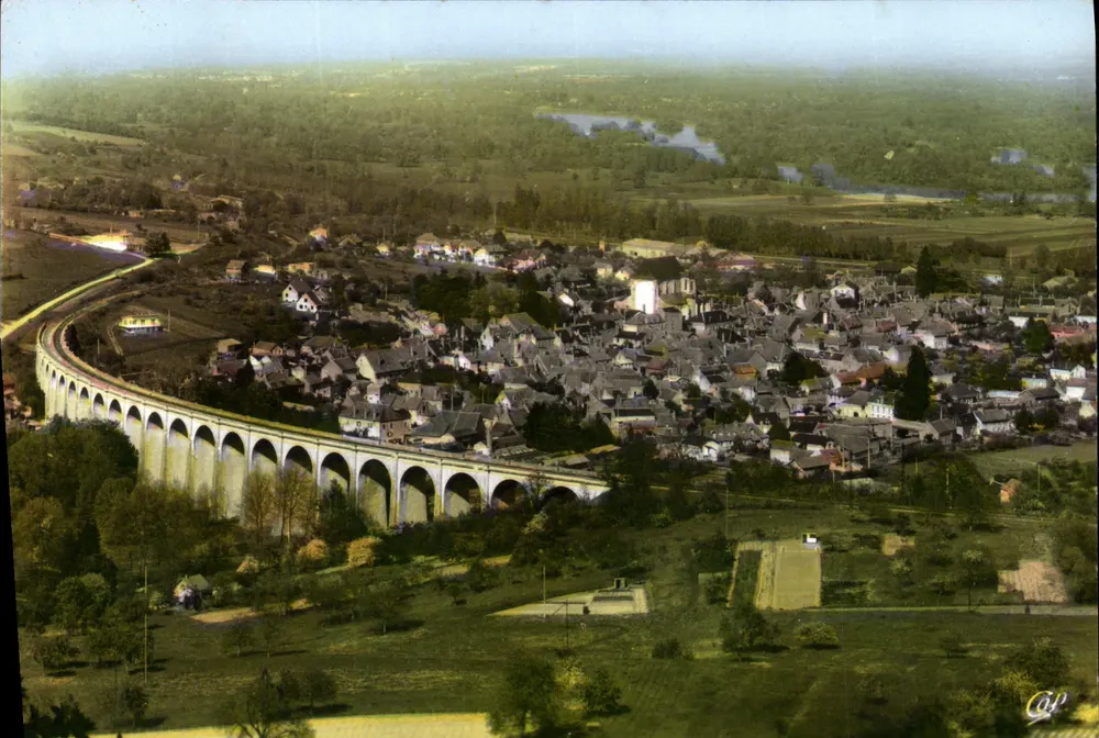 SANCERRE — Allgemeiner Blick über St-Satur und den Viadukt — Cie des Arts Photographiques, Paris - Vorderseite