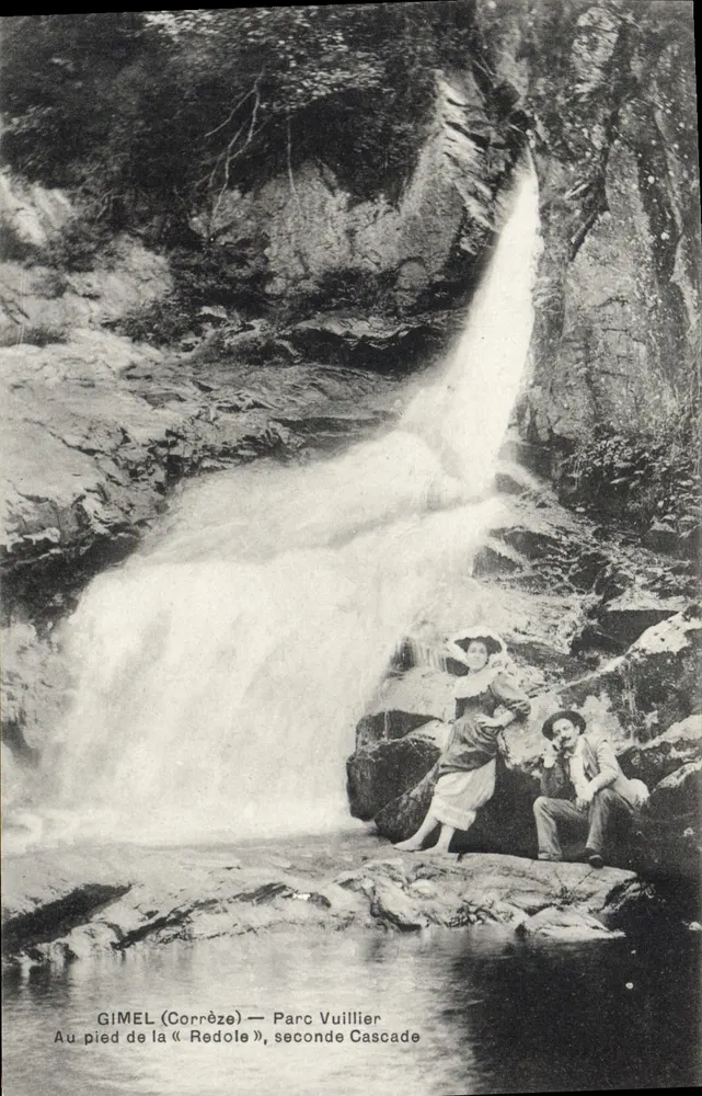 Gimel (Corrèze) — Parque Vuillier, al pie de la « Redole », segunda cascada - Anverso