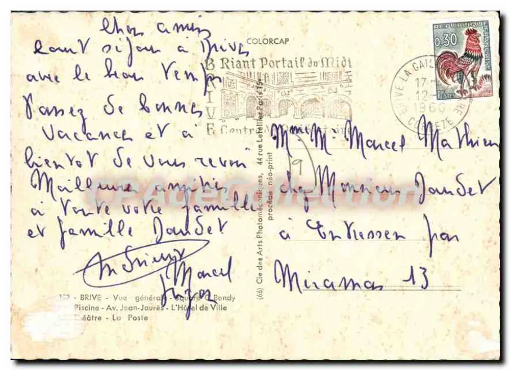 Brive — allgemeine Ansicht — Cie des Arts Photographiques, 172 rue Jean-Jaurès - Rückseite