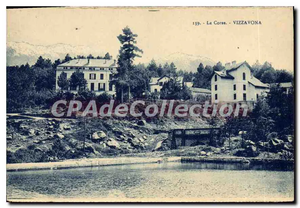 Vizzavona — Vista de edifícios e do lago — Corse, n°139 - Frente