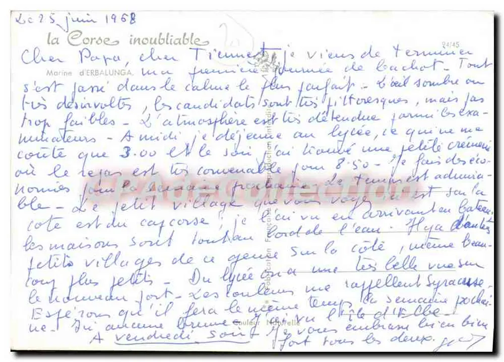 तेरेंगिया — कोर्सिका के तटीय गांव — एडिटर फेरेंस्ज़ी, नंबर 24145 - पीछे