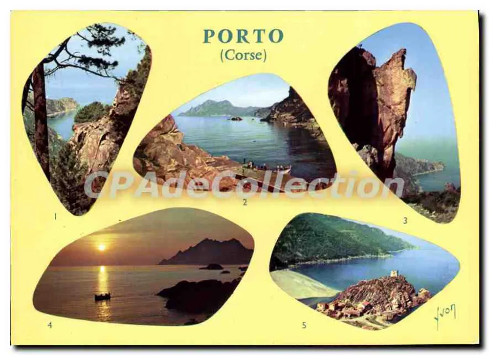 Porto (Korsika) — Panoramablick in 5 Szenen — Editions d'Art YVON - Vorderseite