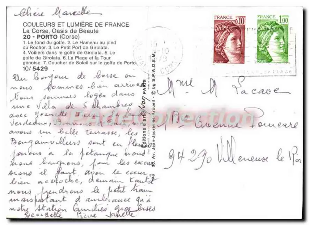 Porto — Corse — Edições d'arts d'Arcueil - Verso