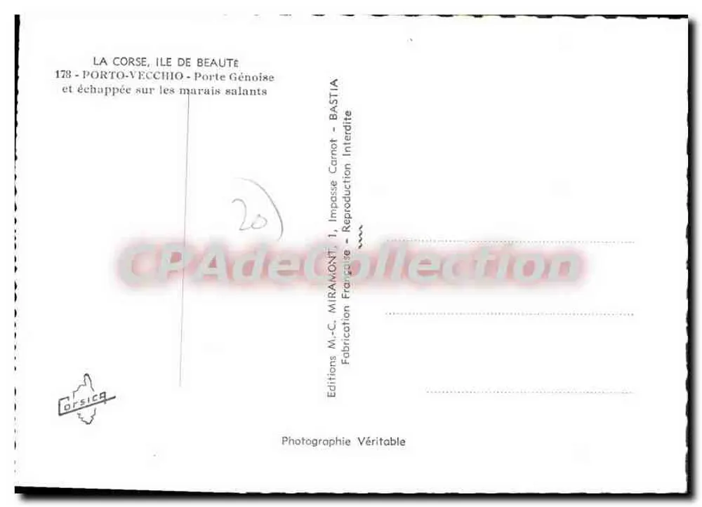 Porto-Vecchio — Torre genoese und Salzseen — Editions M.-C. Miramont - Rückseite