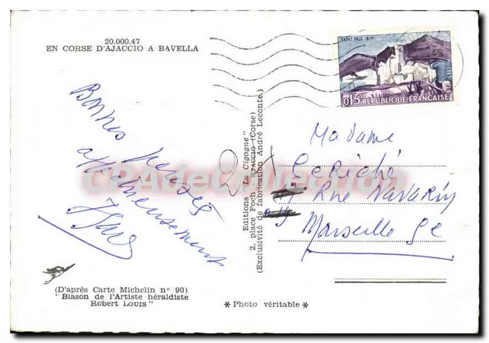 Em Corse — De Ajaccio a Bavella — Edições André Leconte - Verso